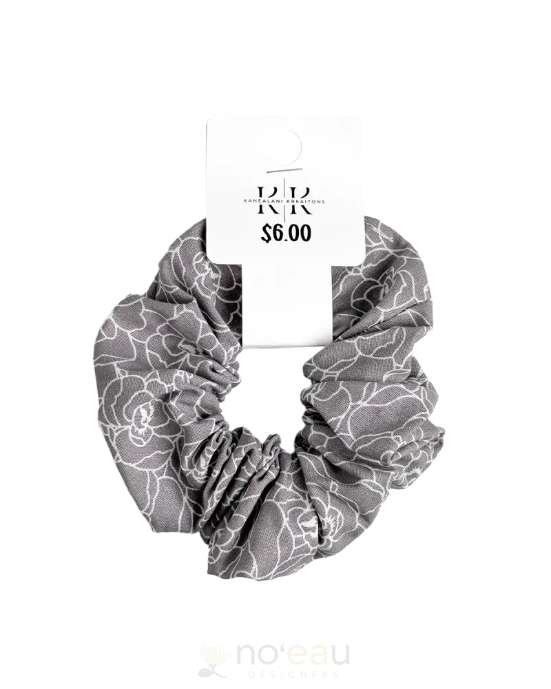 Kahealani Kreations - Scrunchies Gardenia / Gray Accessories