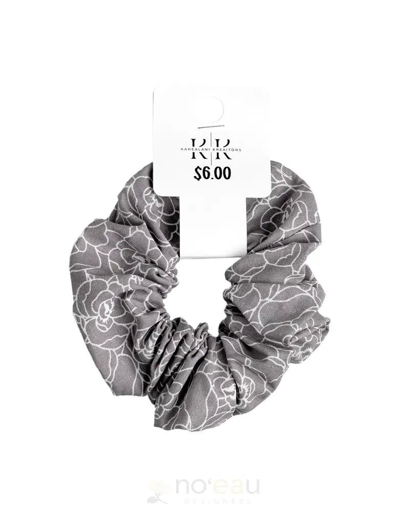 Kahealani Kreations - Scrunchies Gardenia / Gray Accessories