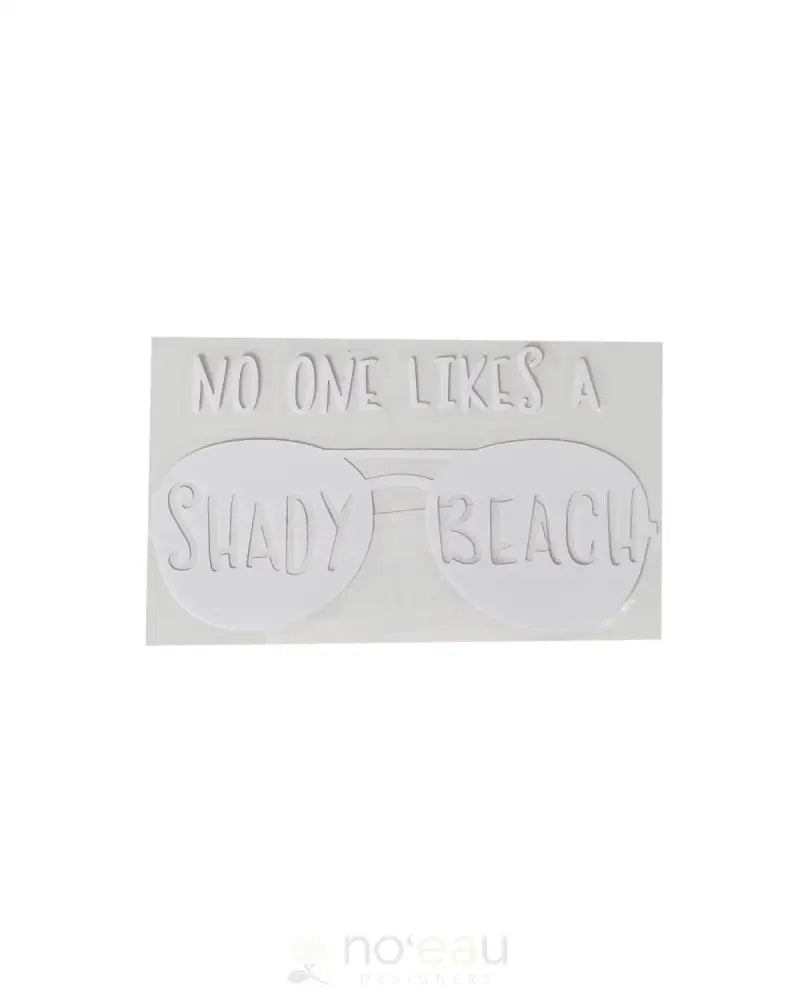 KAHEALANI KREATIONS - Shady Beach Matte White Sticker - Noʻeau Designers