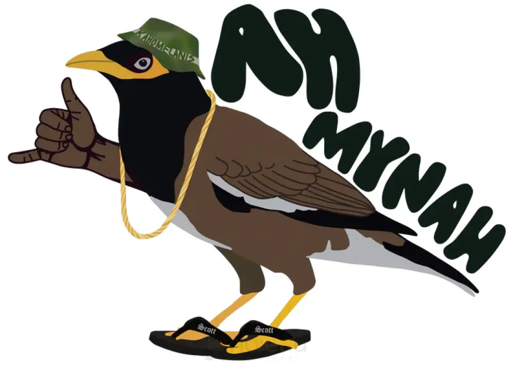 KAHOMELANI'S - Ah Mynah Sticker - Noʻeau Designers