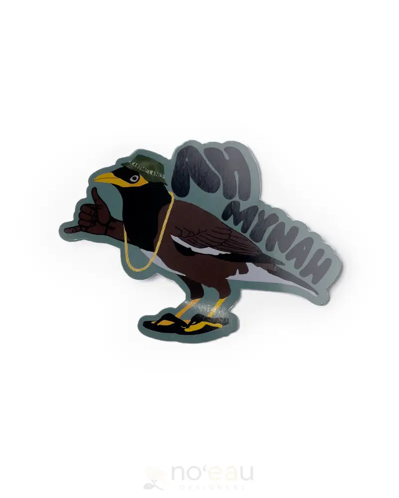 KAHOMELANI'S - Ah Mynah Sticker - Noʻeau Designers