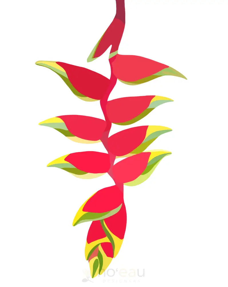 KAHOMELANI'S - Heliconia Sticker - Noʻeau Designers