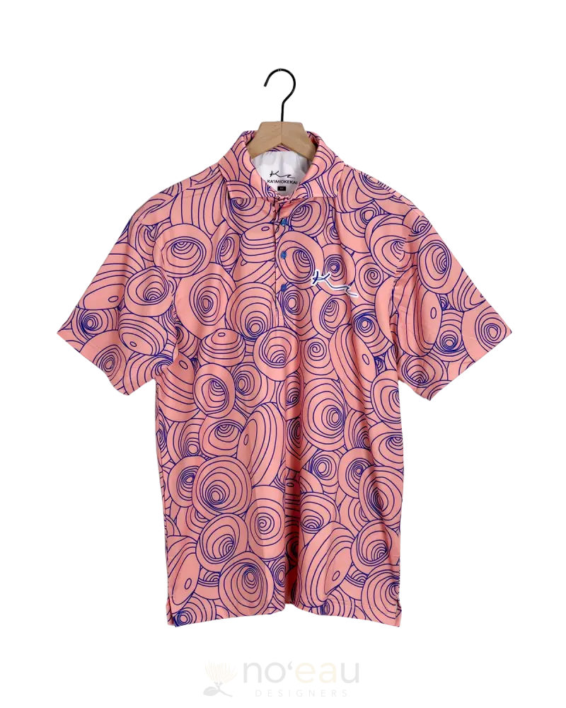 Kaʻimiokekai - Puka Shell Pink Polo Shirt Men’s Clothing