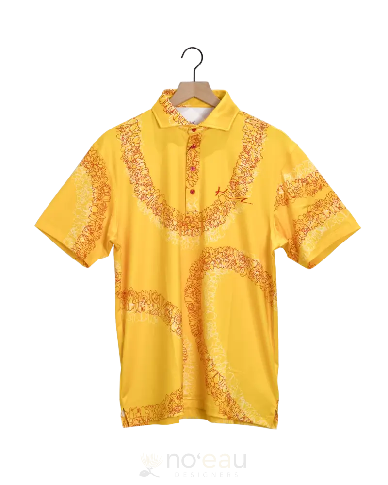 Kaʻimiokekai - Tuberose Yellow Polo Shirt Men’s Clothing