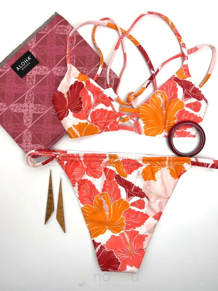 KAIONA SWIMWEAR - Kuilei Hibiscus Bikini Bottom - Noʻeau Designers