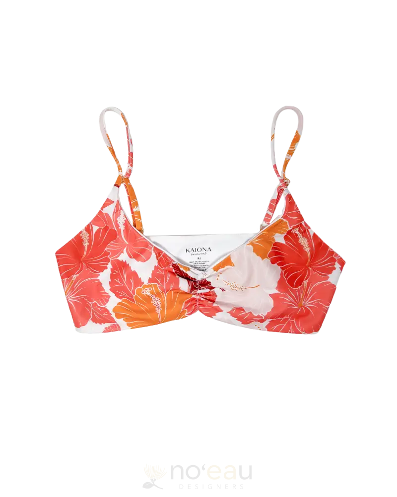 Kaiona Swimwear - Mokolii Hibiscus Sunset Bikini Top Womens Clothing