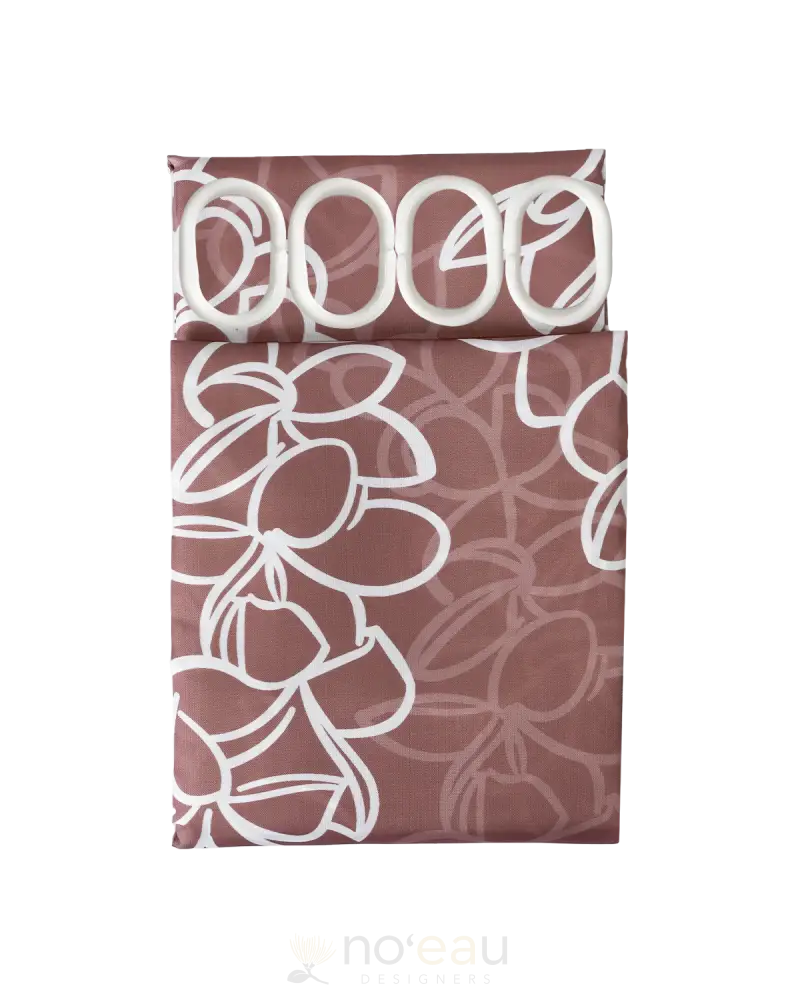 Kealawai - Assorted Shower Curtain Plumeria / Mauve Home Goods