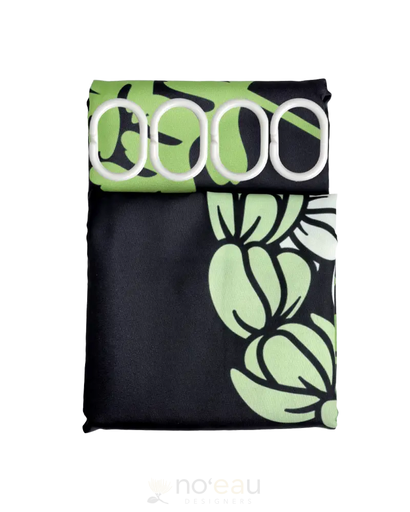 Kealawai - Shower Curtain Pikake/Fern / Black Home Goods