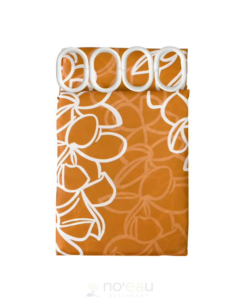 Kealawai - Assorted Shower Curtain Plumeria / Orange Home Goods