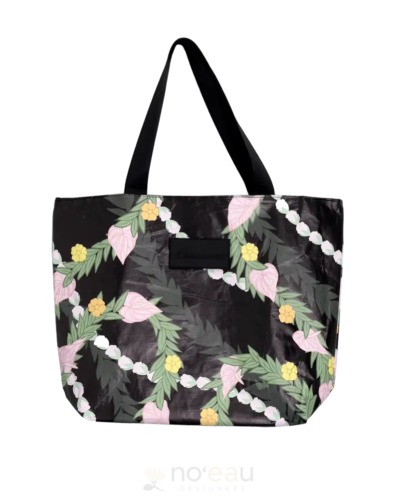 Kealawai - Waterproof Zipper Tote Black Anthurium Accessories