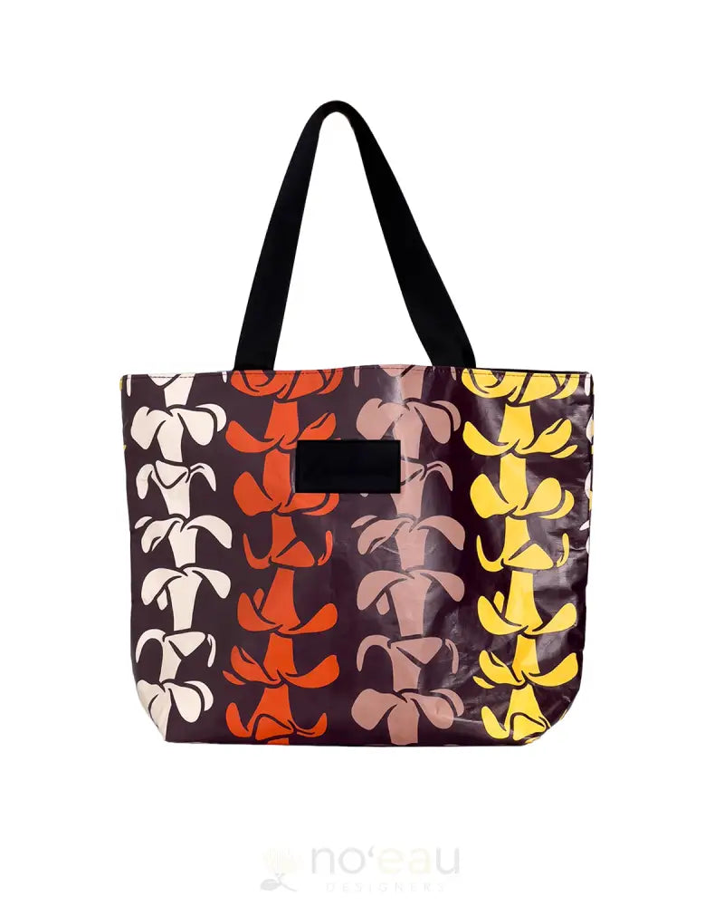 Kealawai - Waterproof Zipper Tote Brown Puakenikeni Accessories