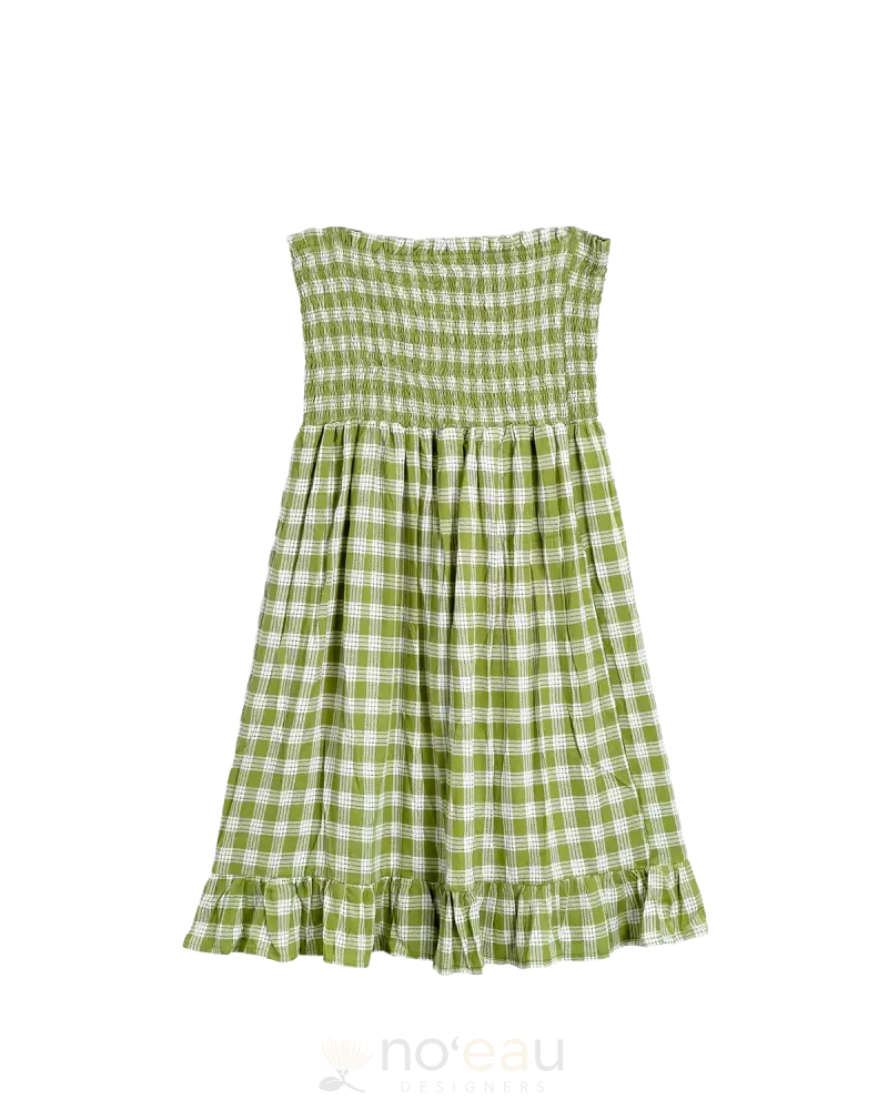 [Ki•Ele] - Assorted Kiele Palaka Mini Dress Olive / Large Women’s Clothing