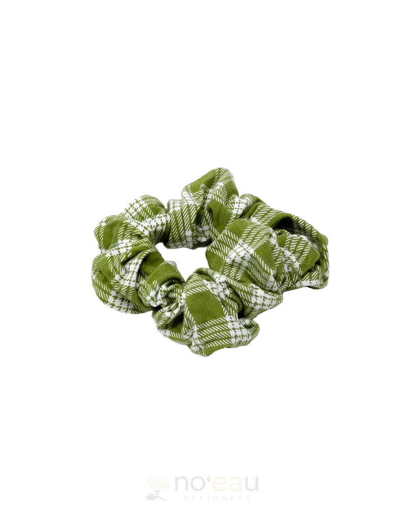 [Ki•Ele] - Assorted Large Palaka Scrunchie Olive Accessories