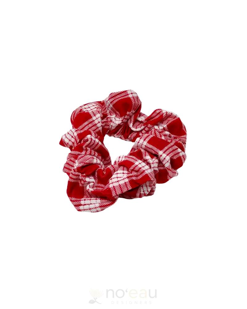 [Ki•Ele] - Assorted Large Palaka Scrunchie Red Accessories