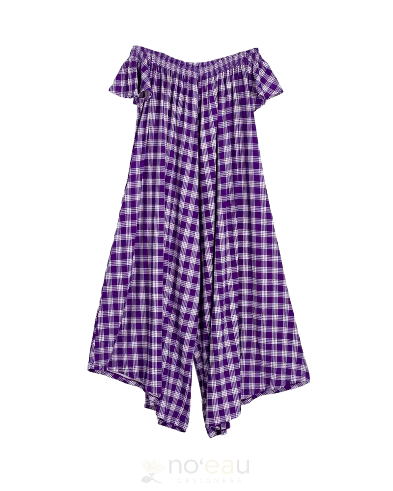 [Ki•Ele] - Assorted Rissa Palaka Jumpsuit Dark Purple / Xs Women’s Clothing