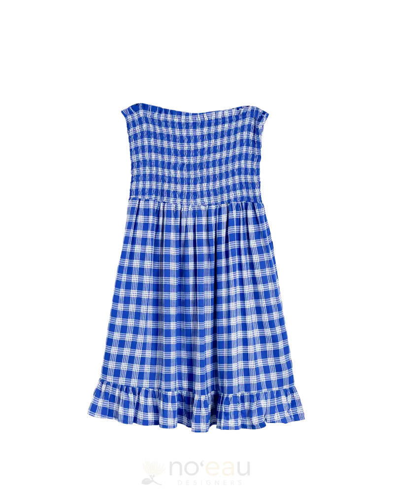 [Ki•Ele] - Assorted Kiele Palaka Mini Dress Royal Blue / Medium Women’s Clothing