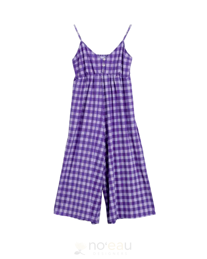 [Ki•Ele] - Assorted Kirra Palaka Jumpsuit Dark Purple / Small Women’s Clothing