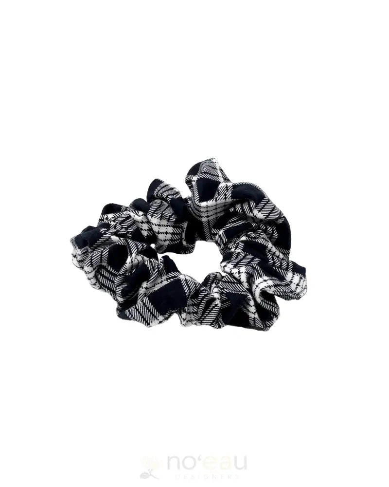 [Ki•Ele] - Assorted Large Palaka Scrunchie Black Accessories