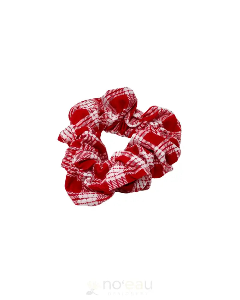 [Ki•Ele] - Assorted Large Palaka Scrunchie Red Accessories