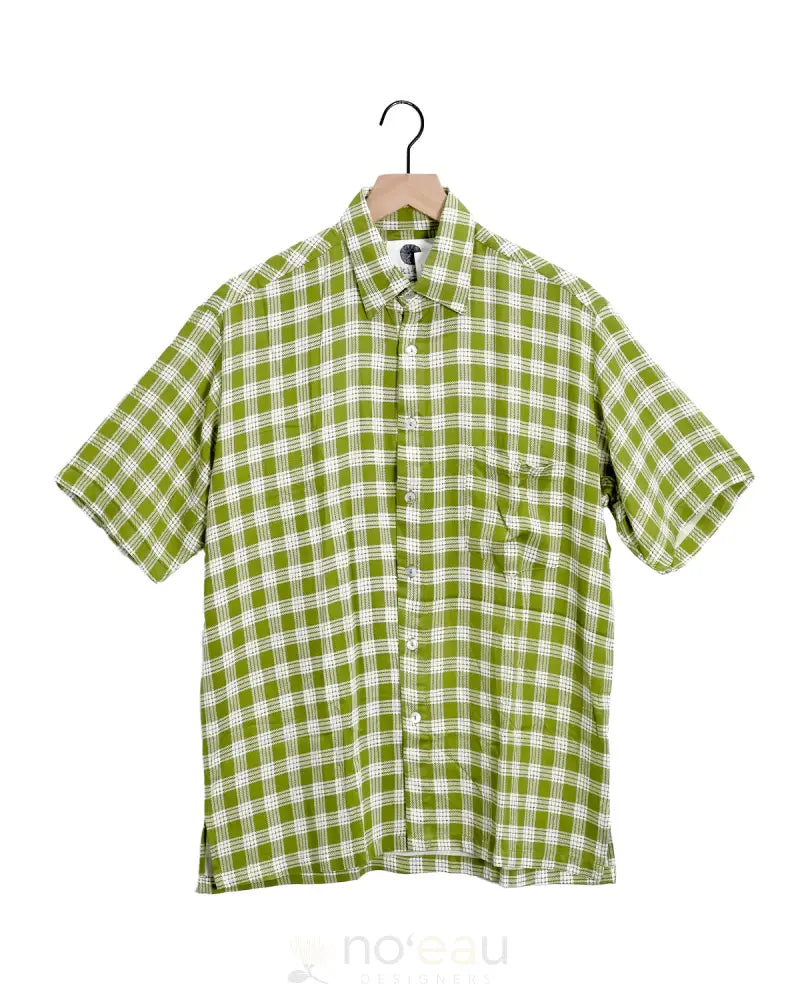 [Ki•Ele] - Assorted Palaka Aloha Men’s Shirt Olive / Small Men’s Clothing