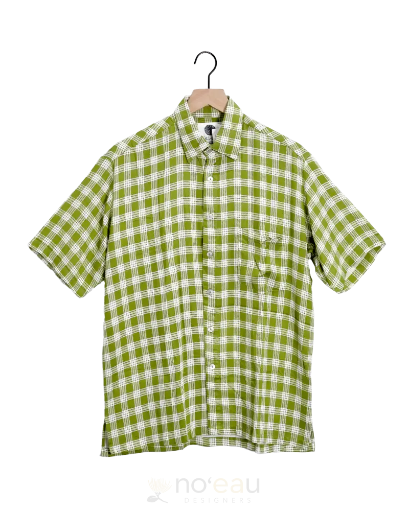 [Ki•Ele] - Assorted Palaka Aloha Men’s Shirt Olive / Small Men’s Clothing