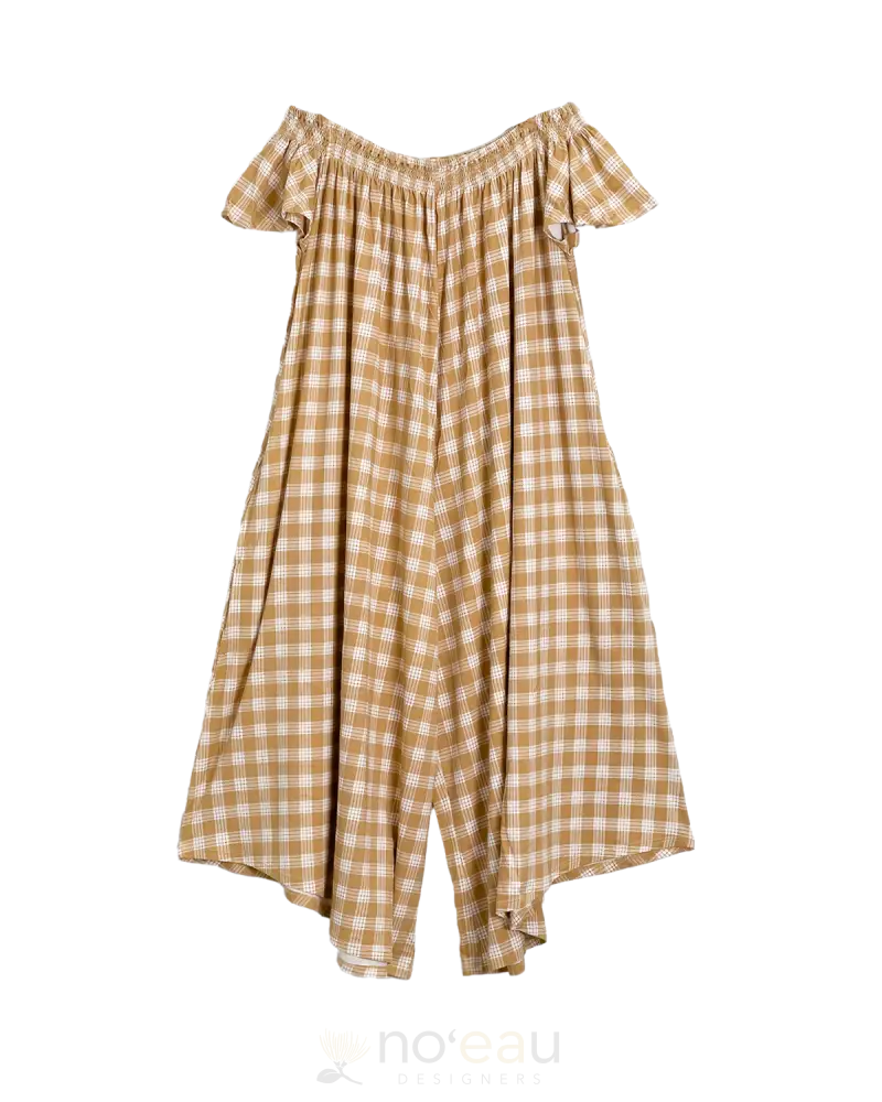 [Ki•Ele] - Assorted Rissa Palaka Jumpsuit Tan / Xs Women’s Clothing