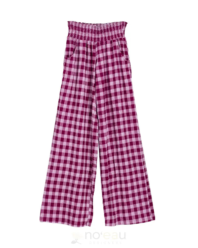 [KI•ELE] - Rissa Palaka Pants BURGUNDY / XS WOMEN’S CLOTHING