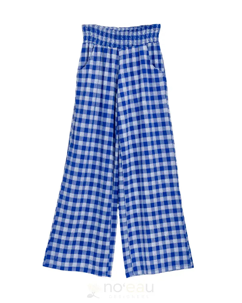 [KI•ELE] - Rissa Palaka Pants ROYAL BLUE / LARGE WOMEN’S CLOTHING
