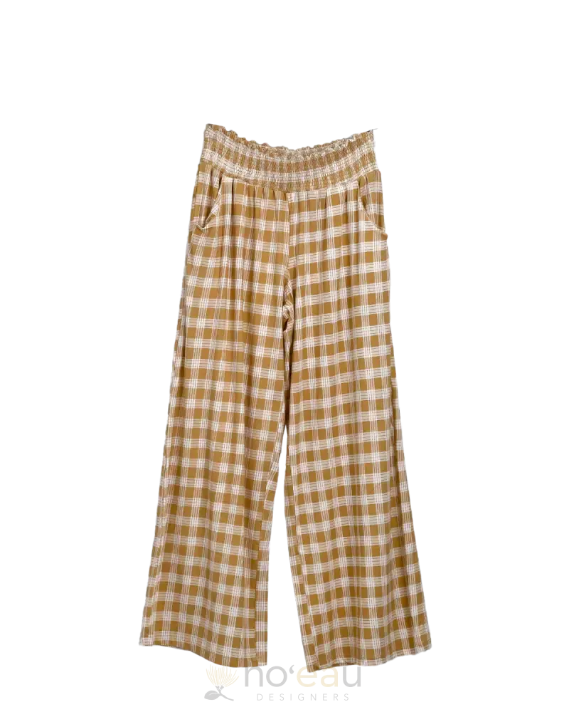 [Ki•Ele] - Rissa Palaka Pants Tan / Xs Women’s Clothing