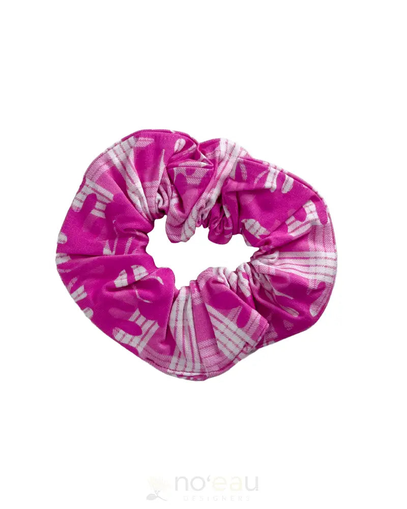 KIELE - Hibiscus Quilt Palaka Scrunchie Hot Pink ACCESSORIES