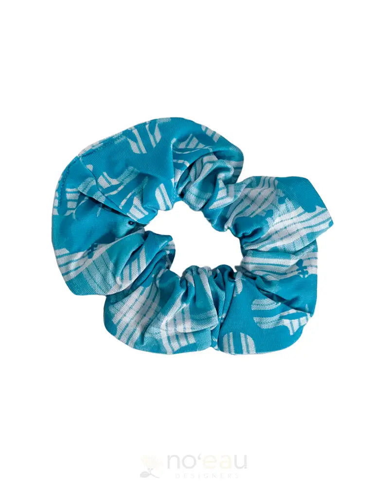 KIELE - Hibiscus Quilt Palaka Scrunchie Teal ACCESSORIES
