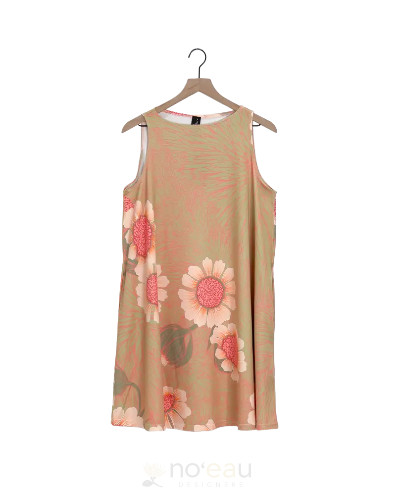 Kini Zamora - Bloom Sunrise Tank Dress W/ Pockets Womens Clothing