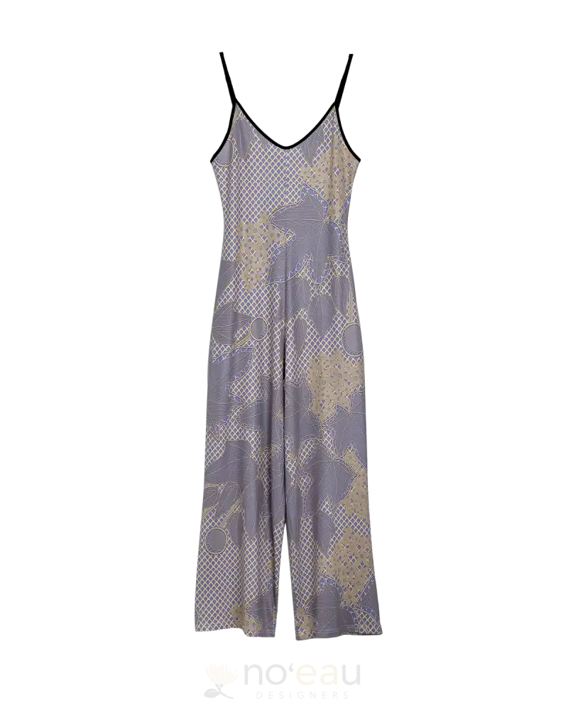 Kini Zamora - Kukui Lavender/Cream Romper Women’s Clothing