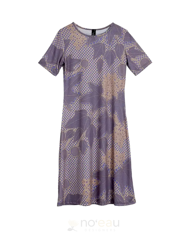 Kini Zamora - Kukui Lavender Short Sleeve Dress Women’s Clothing