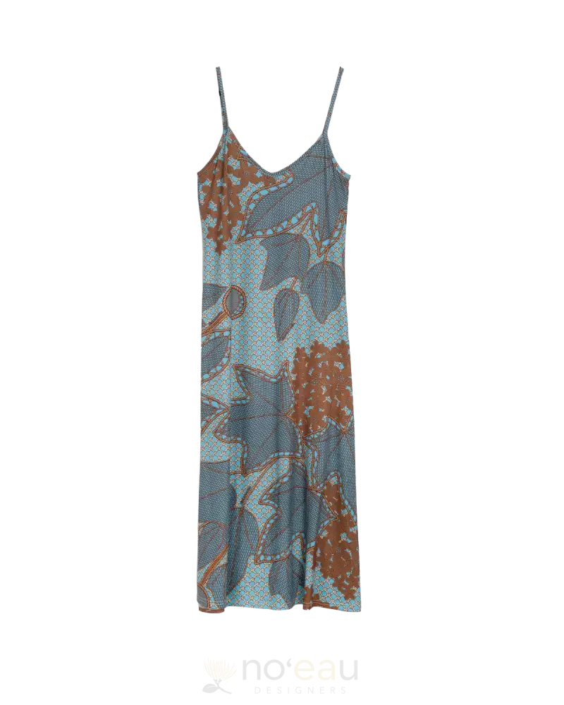 Kini Zamora - Kukui Teal Spaghetti Strap Maxi Dress Women’s Clothing