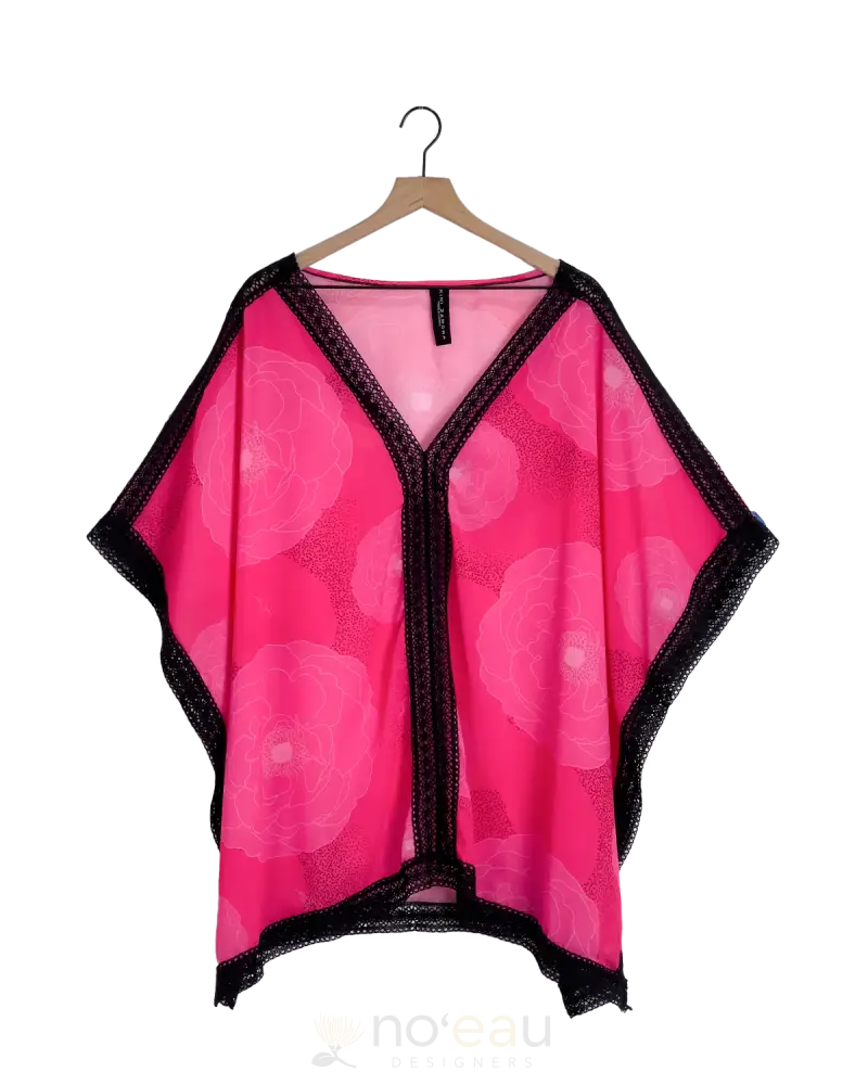 Kini Zamora - Maui Tribute V-Neck Caftan Pink Women’s Clothing