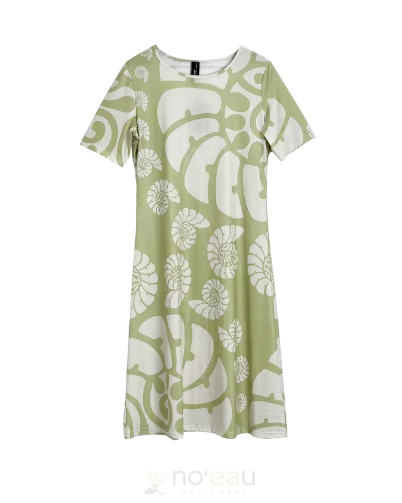 Kini Zamora - Nautilus Short Sleeve Dress Pistachio / Small Women’s Clothing