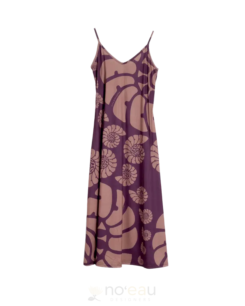 Kini Zamora - Nautilus Spaghetti Maxi Dress Eggplant / Small Women’s Clothing