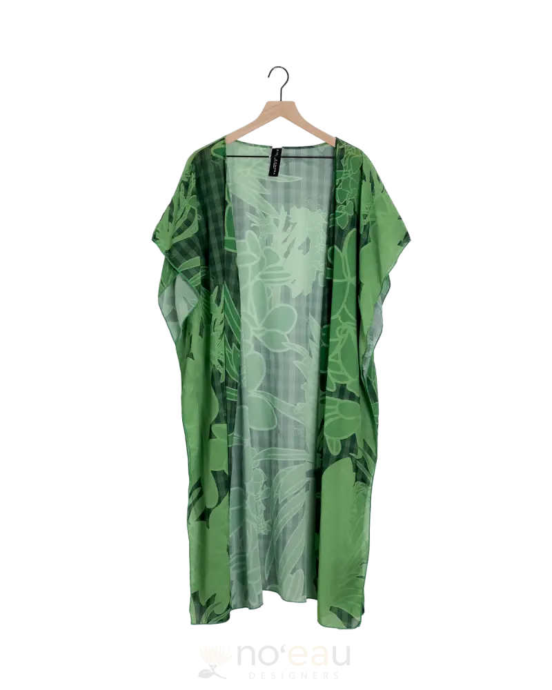 Kini Zamora - Pua Melia Palaka Cover Up (Long) Matcha Women’s Clothing