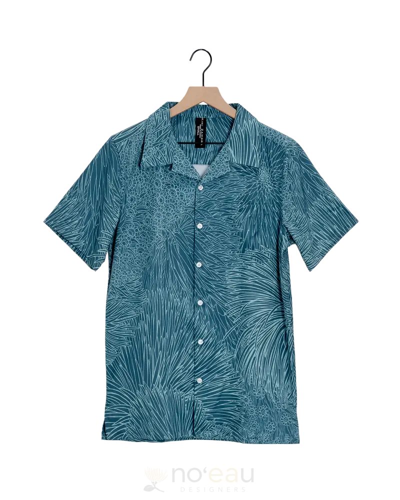 Kini Zamora - Silversword Blue Aloha Shirt Men’s Clothing
