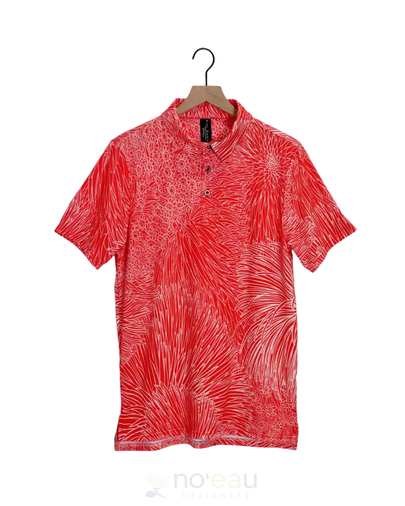 Kini Zamora - Silversword Red Polo Shirt Men’s Clothing