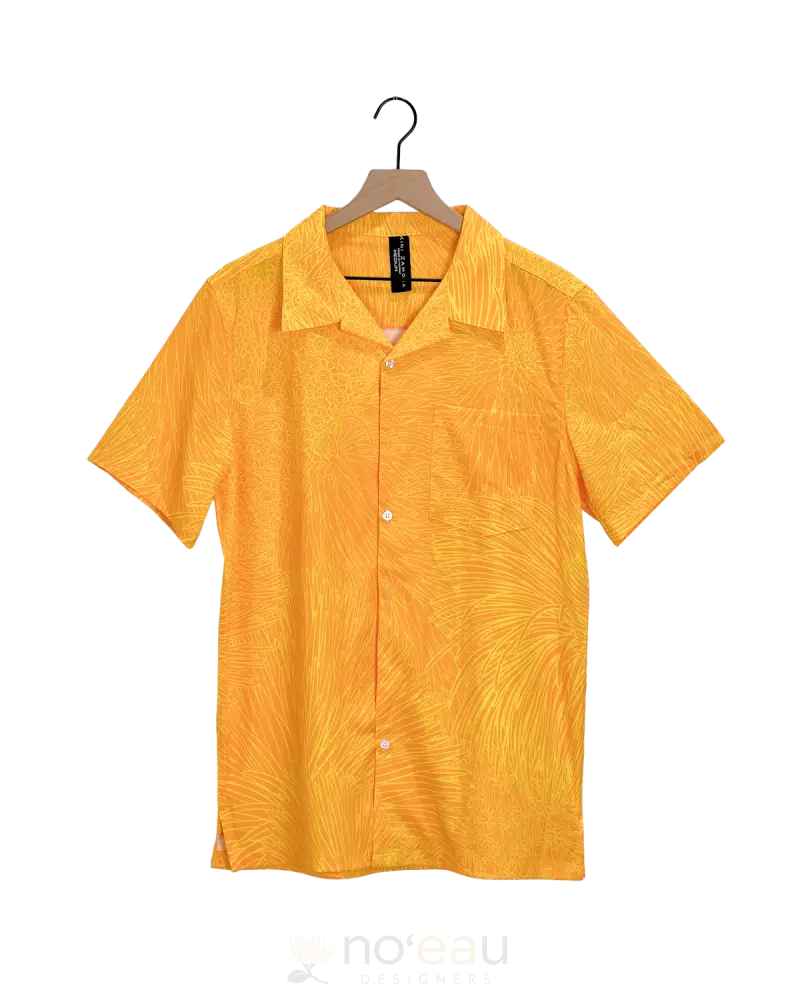 Kini Zamora - Silversword Yellow Aloha Shirt Men’s Clothing