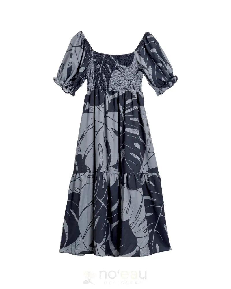 KINI ZAMORA - Spring 2025 Monstera Baby Doll Maxi Dress Pewter / Small WOMEN’S CLOTHING