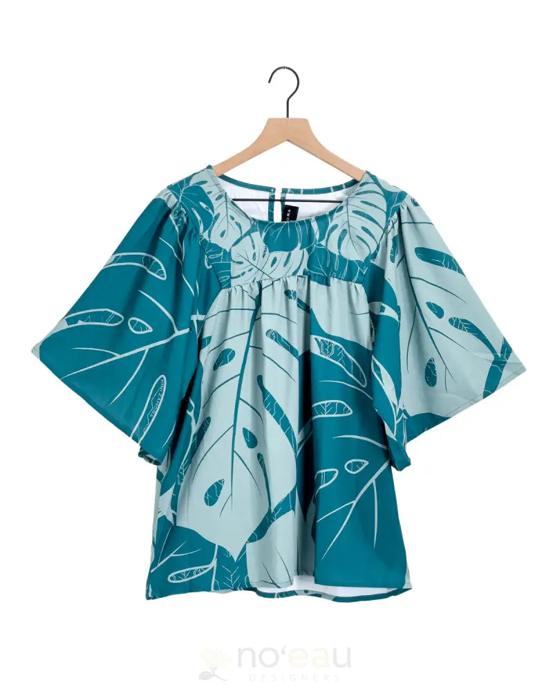 KINI ZAMORA - Spring 2025 Monstera Muʻumuʻu Top Moss / Small WOMEN’S CLOTHING