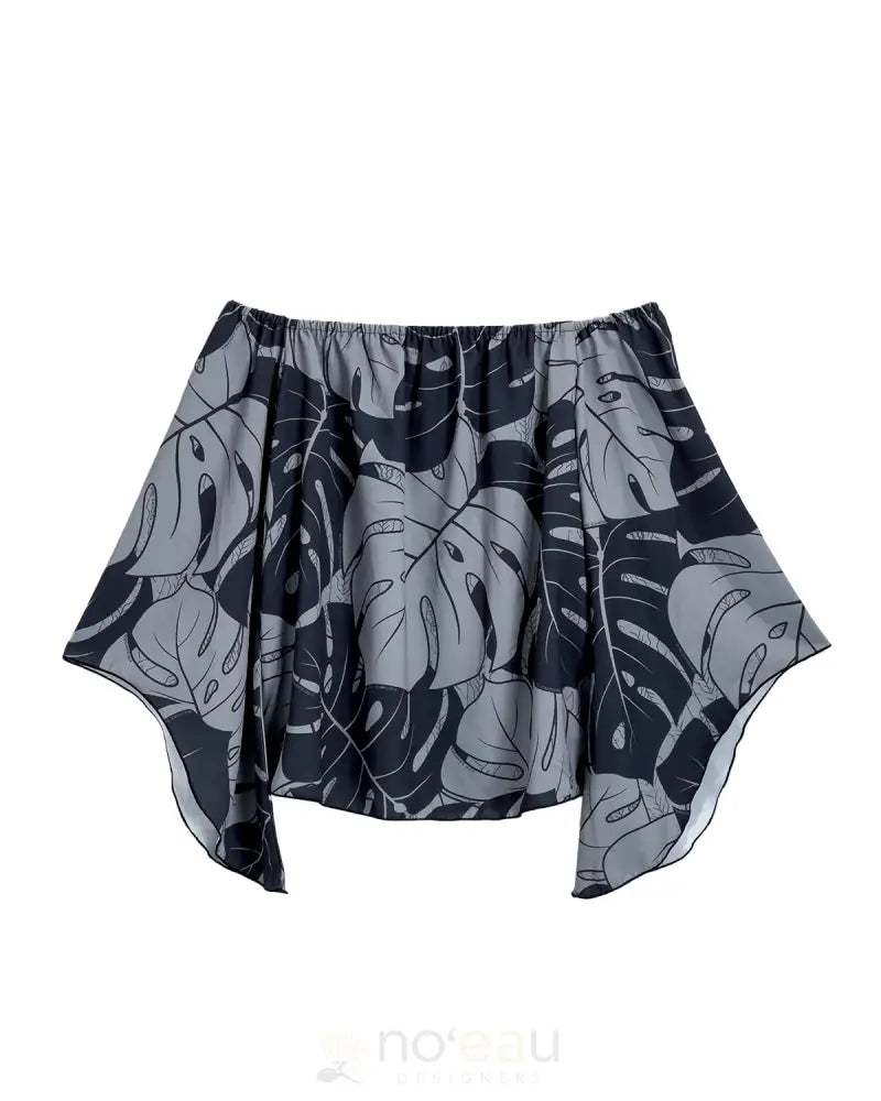 KINI ZAMORA - Spring 2025 Monstera Off The Shoulder Top Pewter / Small WOMEN’S CLOTHING