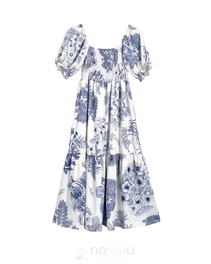 KINI ZAMORA - Toile Piʻapa Babydoll Maxi Dress ʻUkiʻUki / Small WOMEN’S CLOTHING