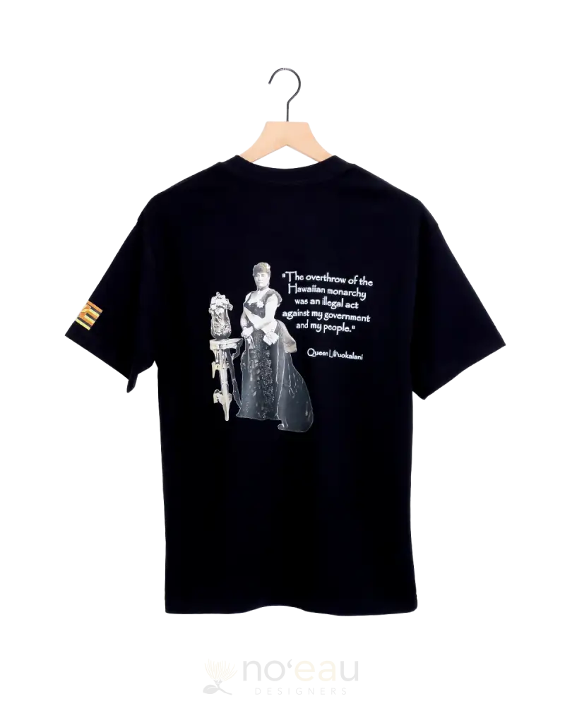 Kz Dezigns - Queen Liliʻuokalani Black T-Shirt Men’s Clothing