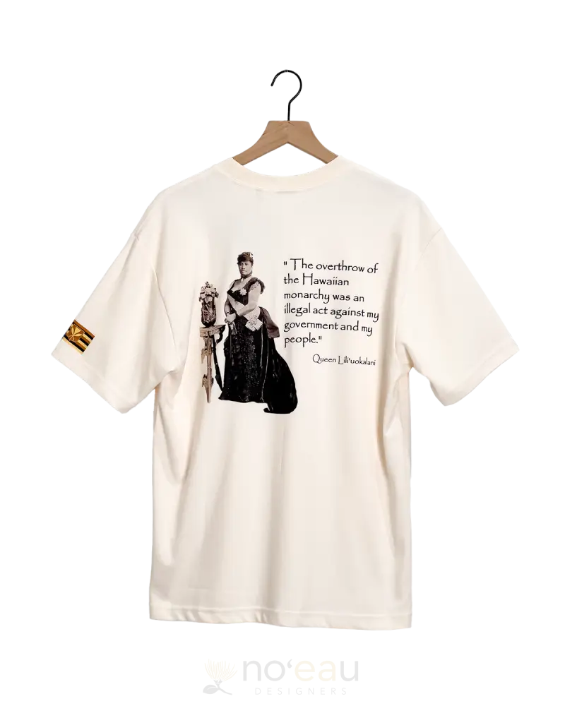 Kz Dezigns - Queen Liliʻuokalani Ecru T-Shirt Men’s Clothing