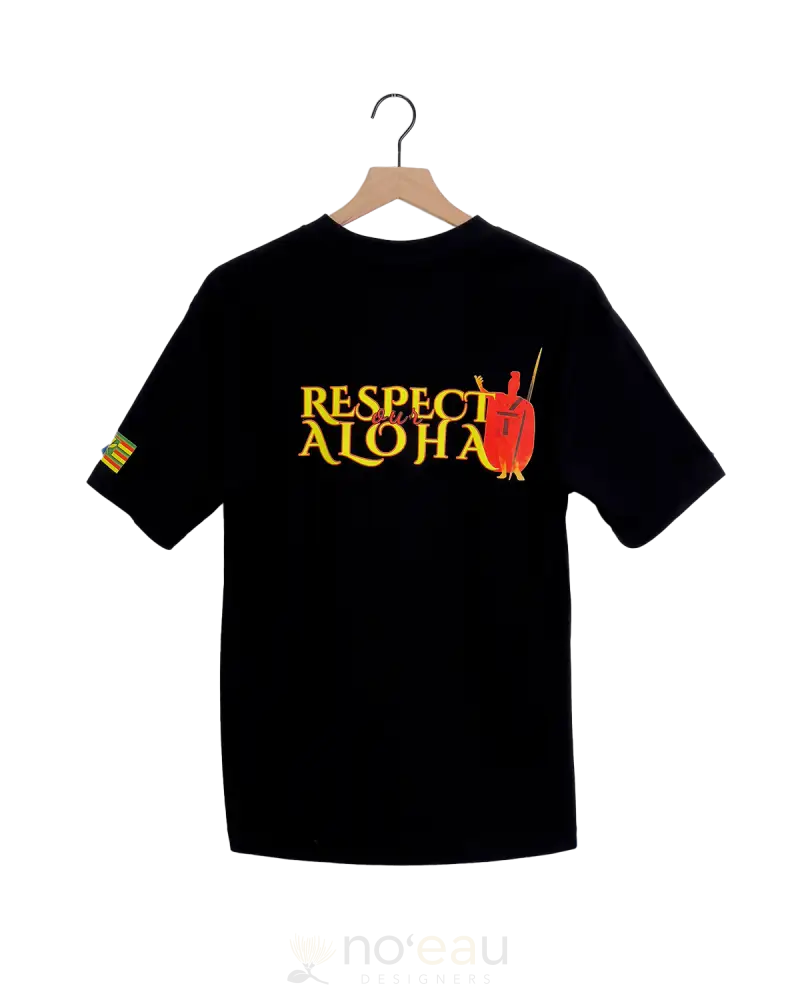 Kz Dezigns - Respect Our Aloha Black T-Shirt Men’s Clothing