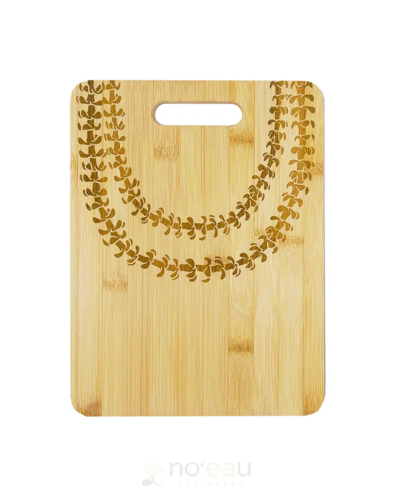 LASERSMITHHI - Double Puakenikeni Lei Cutting Board With Handle - Noʻeau Designers